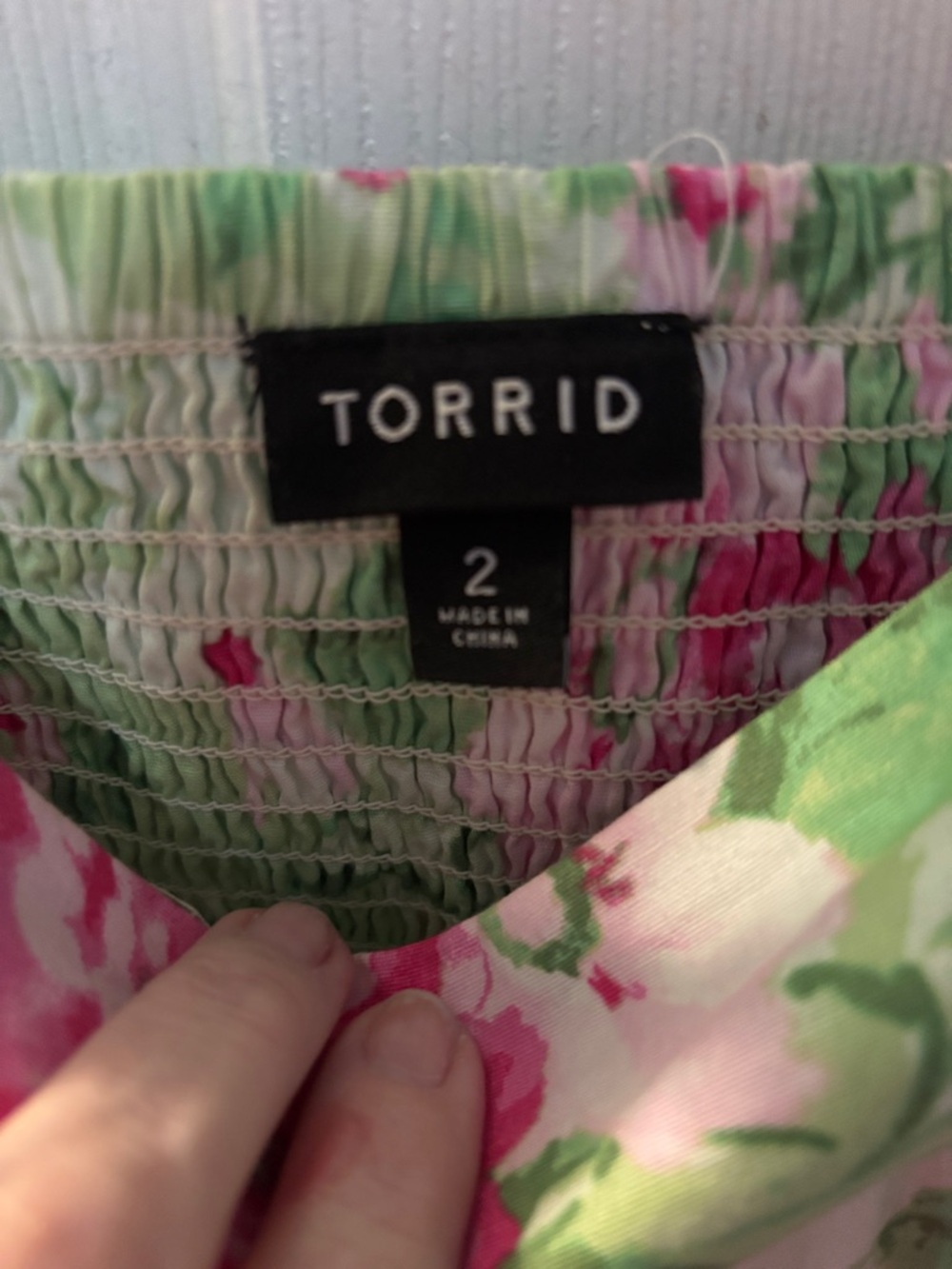 TORRID 2 Pink & Green Floral Sundress A101 b - Picture 3 of 9